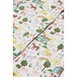 Babygrow - FARM - Frugi - White - Play on the farm