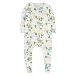 Babygrow - FARM - Frugi - White - Play on the farm