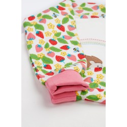 Pyjamas - Garden - Frugi - Jamie - Bee Happy - Hedgehog and strawberries 