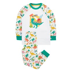 Pyjamas - Dinosaurs - Frugi - Jamie - DIno Land - Walk with dinosaurs