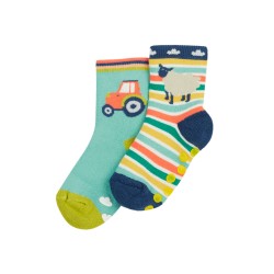 Socks - FARM - Warm - Frugi - Grippy - Play on the farm