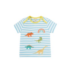 Top - DINOSAURS - Frugi - BOBSTER - Walk with - bluebird stripe