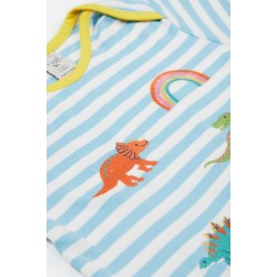 Top - DINOSAURS - Frugi - BOBSTER - Walk with - bluebird stripe