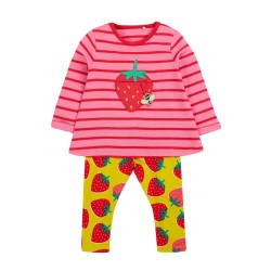 Set - GARDEN - 2pc - Frugi - Ottlie - Strawberry 