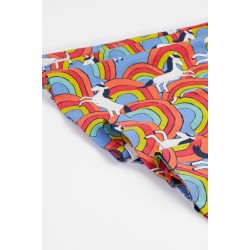 Dress - SKATER - HORSES - Short sleeves - FRUGI - Over the rainbow  