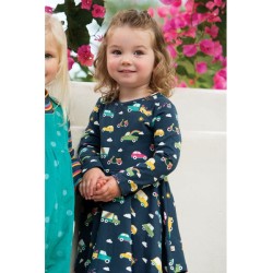 Dress - SKATER - Cars - Long sleeves - FRUGI - CARS - RAINBOW Roads Cars - last size
