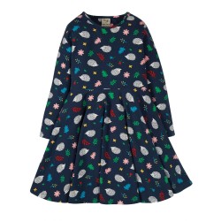 Dress - SKATER - Animals - Long sleeves - FRUGI - Hedgehogs - clearance