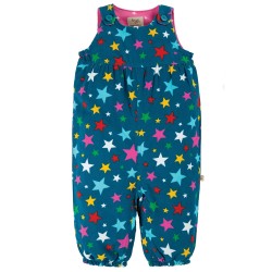 Trousers - Dungarees - Cord - Frugi - REVERSIBLE - Willow - Rainbow Stars