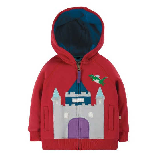 Hoody - Frugi - Hayle - CASTLE - Red Dragon - Zip up- flash no return offer