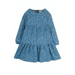 Dress - Frugi - Fleur - Tiered - Chambray Floral Flowers - last size