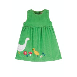 Dress - BIRDS - Cord - Frugi - Lily - DUCK - Soft Green  - clearance