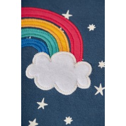 Dress - Frugi - Eloise - Jumper dress - Indigo Blue Stars and Rainbow 