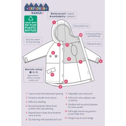 Outerwear - Frugi - Explorer Winter COAT - Rainbow Birds Flight - 1-2y, 2-3y