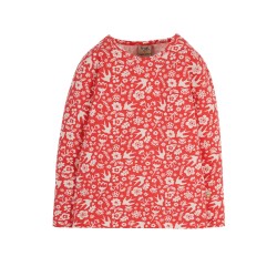 Top - Frugi - Bryher - Watermelon Pink  and White Flower Bloom 