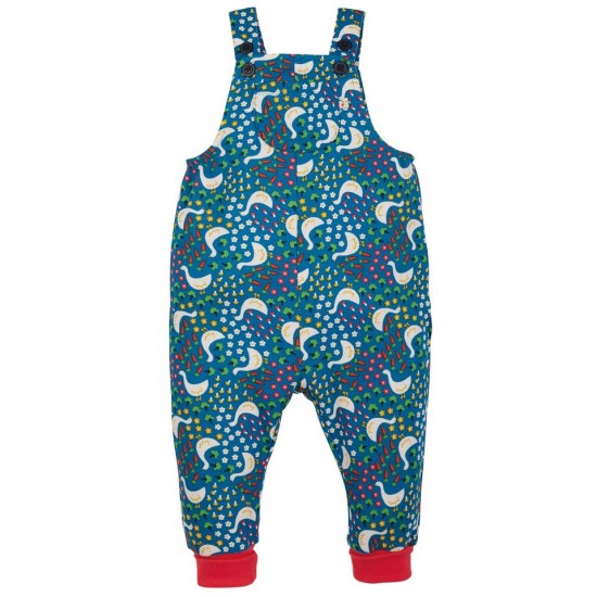 Trousers - Dungarees Parsnips - FRUGI - Blue Springtime Geese 