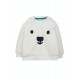 Fleece - Frugi - Ted - Easy On - White Fleece Jumper - Polar Teddy Bear 