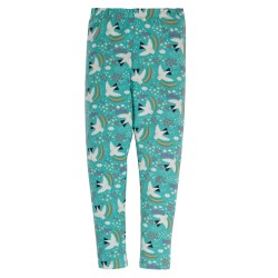 Leggings - FRUGI - LIBBY - Ptarmigan Birds - Aqua Blue 