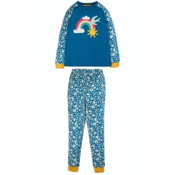 Pyjamas - RAINBOW - Frugi - Jamie - RAINBOW - Blue Bloom - last two sizes