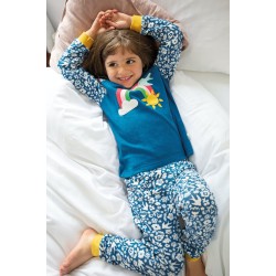 Pyjamas - RAINBOW - Frugi - Jamie - RAINBOW - Blue Bloom - last two sizes