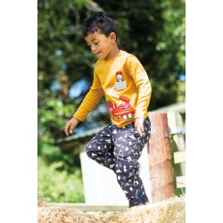 Top - VEHICLES - Frugi - Adventure - Yellow Fire Engine