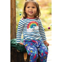 Top - RAINBOW - Frugi - Bobby - Light blue cobalt stripe - last 0-3m and 18-24m