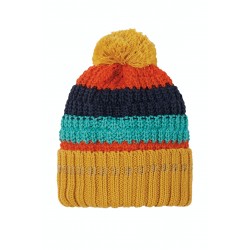 Hat - Frugi - Bobble - Rainbow Stripe - Yellow bobble pom  - 2-6 and 6-10 y  - last 2x  sale 