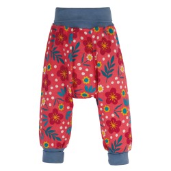 Trousers - Parsnip Pants - Garden - FRUGI - FLOWERS - Pink Scandi - last 3-4y