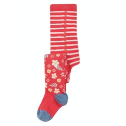 Tights - GARDEN - Frugi - Norah - Flowers - Pink floral - last size - 0-6m