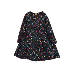 Dress - SKATER - Flowers - Long sleeves - Frugi - FLOWERS - SARA - SLUB material - Mountainside floral  