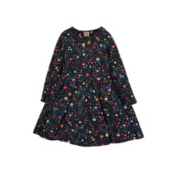 Dress - SKATER - Long sleeves - Frugi - FLOWERS - SARA - SLUB material - Mountainside floral  