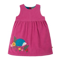 Dress - Frugi - Lily - HEDGEHOG - Soft Foxglove Pink Cord - last size