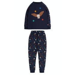 Pyjamas - BIRDS - Owl - Frugi - Jamie - moonlight and stars 