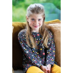 Top - FLOWERS - Frugi - Great Gathered Slub - Mountainside Floral 