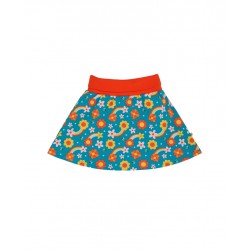 Dress and skirt - Skort - Frugi - Rosina - Skirt and shorts in one - Dahlia - Teal Orange Flower Daisies Skies - - flash no return offer