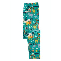 Leggings - FRUGI - LIBBY - INDIA Animals -  lion, camel, elephant, peacock, parakeet, turtle, monkey, leopard.,, - flash no return offer