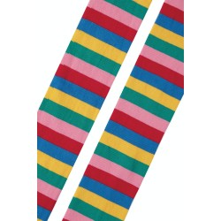Tights - STRIPE - Frugi - Tamsyn - Navy hem Rainbow - last two - 0-6m, 6-12m 