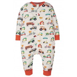Babygrow - Frugi - Zipped Romper or PJ - Toot Toot - car, trucks vehicles - 12-18m and 3-4 yr  SALE