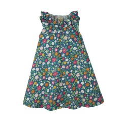 Dress - Frugi - Dina - Slub Sleeveless Dress - Flower Valley 