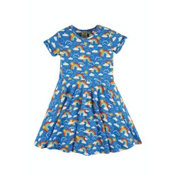 Dress - SKATER - Rainbow - Short sleeves - FRUGI - RAINBOW SKIES