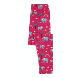 Leggings - Animals - ELEPHANTS - FRUGI - LIBBY - Pink Rainbow Walks 