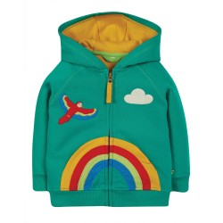 Hoody - BIRDS - Frugi - Helford - parakeet parrot - last size