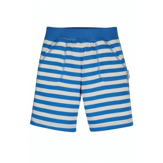 Shorts - Frugi - Favourite - Cobalt Blue and White Stripe 