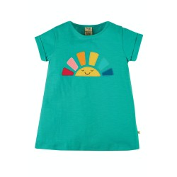 Top - Frugi - Lizzie - RAINBOW - Jewel green sun 