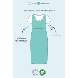 ADULT - Dress - STRIPE - FRUGI - Melanie - Midi long - clearance sale