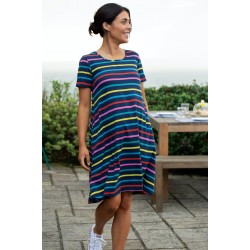 ADULT- Dress - FRUGI - Naomi - India Multi Stripe -  ladies UK 8, 10, 12, 14, 18 