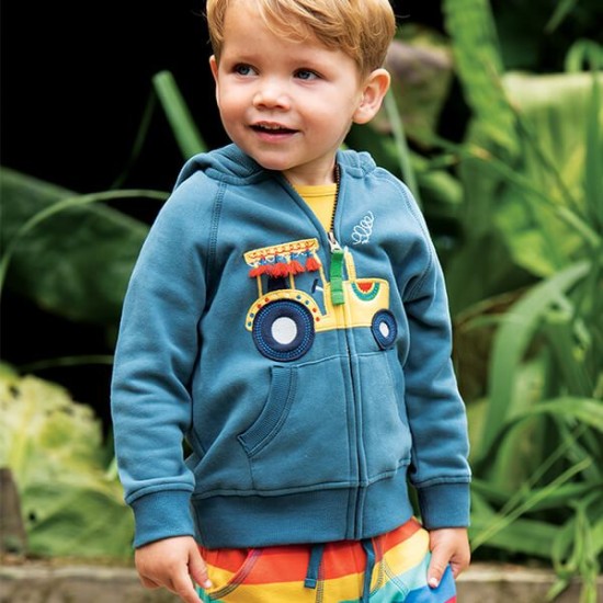 Hoody - Frugi - Hayle - India Farm - Zip up