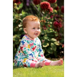 Pyjamas - GARDEN - Onesie Pjs - Frugi - Butterflies -  last size