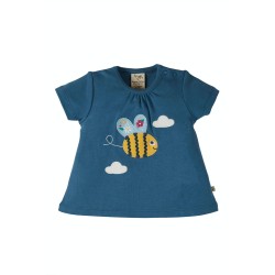 Top - GARDEN - Frugi - Amber - BEE - India Blue 