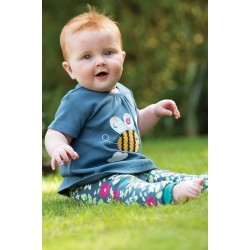 Top - Frugi - Amber -  India  Blue Ink and Bee Bug  