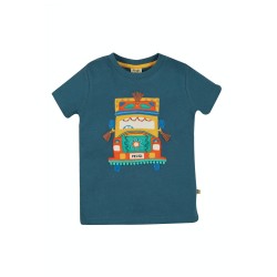 Top - VEHICLES - Frugi - Carsen - TRUCK - India Blue - last size  8-9y